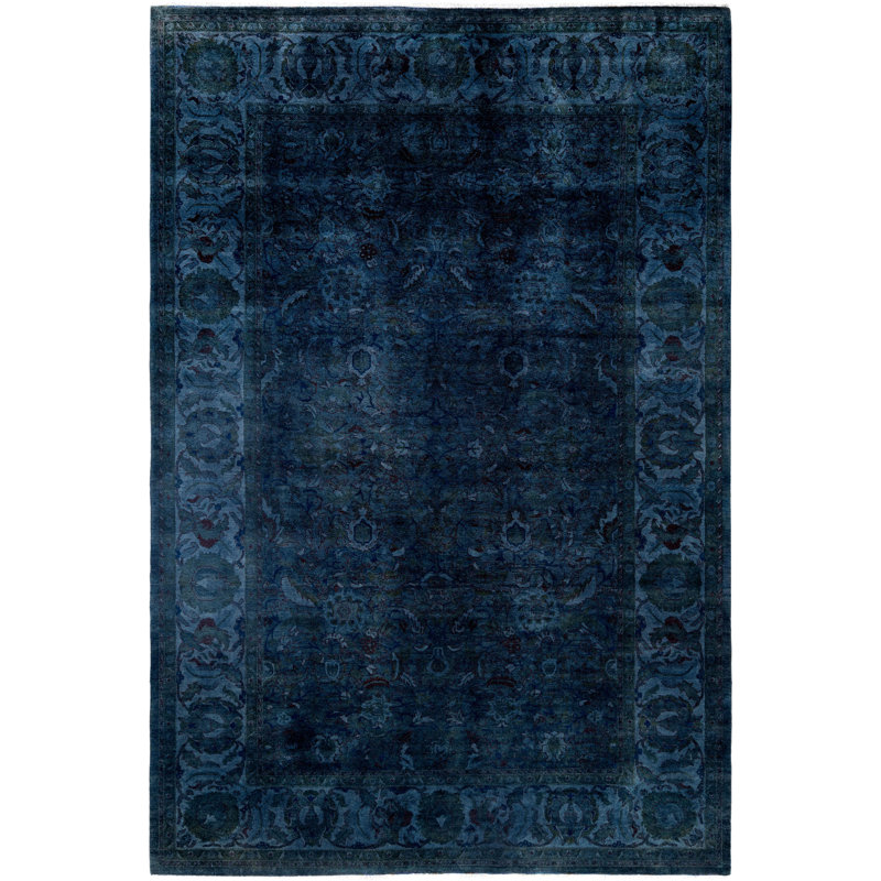 Overdyed One-of-a-Kind 6' 4" X 9' 5" Hand Knotted Area Rug