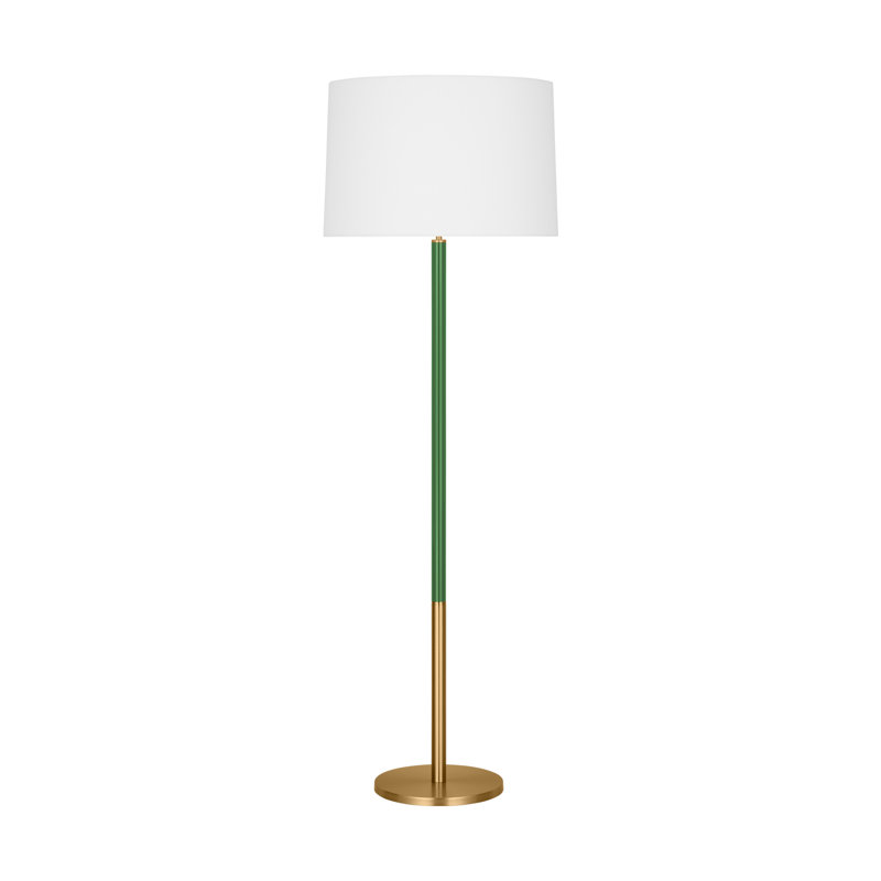 Lampe sur pied 62 "Vilnius Emilia, Laiton bruni vert
