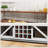 Farmhouse Wine Bar Cabinet with LED Lights, Sliding Barn Doors, 55" Coffee Bar Cabinet with Wine Racks and Glass Holder, Sideboard for Kitchen,wood-798538181
