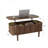 40" Lift Top Coffee Table With Storage, Faux Marble Tabletop & Solid Rubber Wood Legs, Mid-century Modern Lift-up Coffee Table For Living Room Natural Oak-806199856-806199857