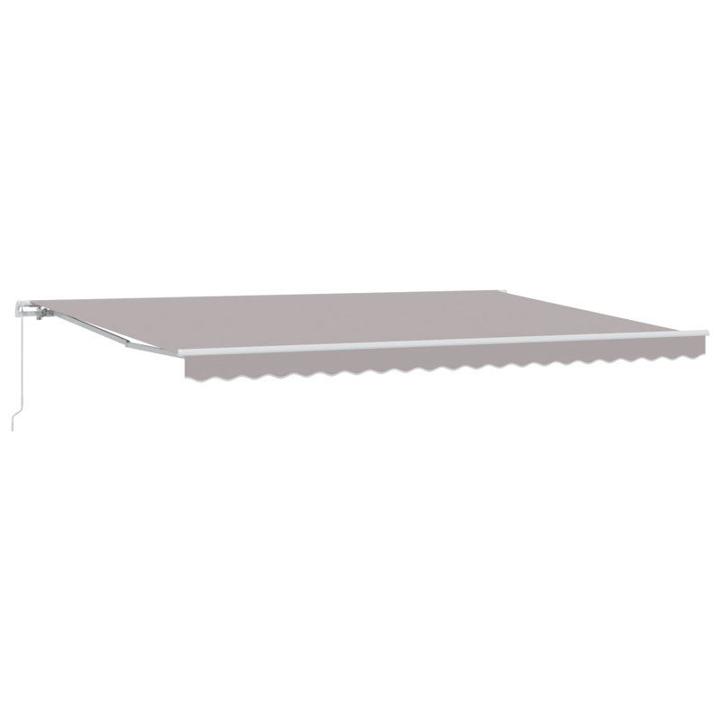 Retractable Awning, 500 cm W x 300 cm D, Light Grey