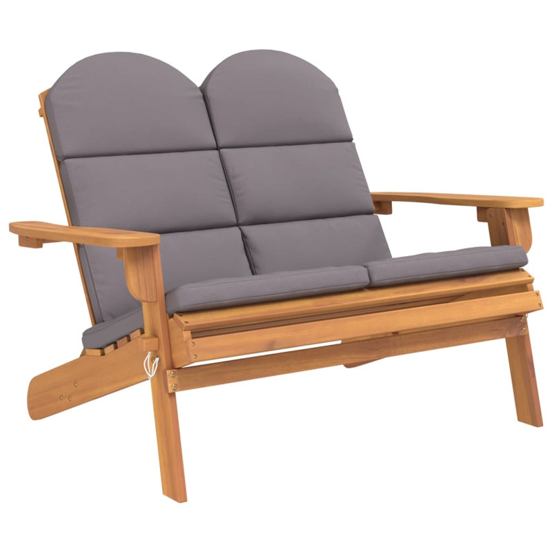 Banc de jardin Hannelore, Gris foncé