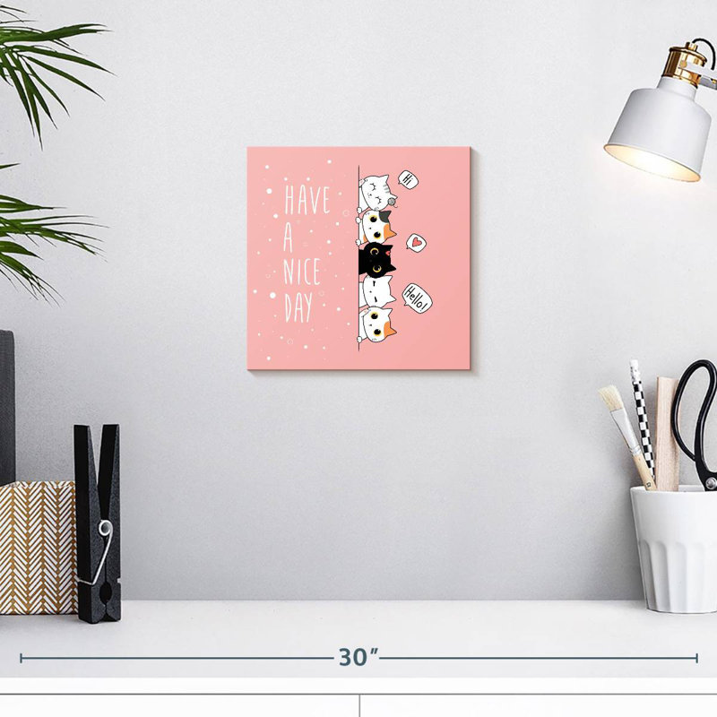 Les chats passent une bonne journée, H 10 po x l 10 po