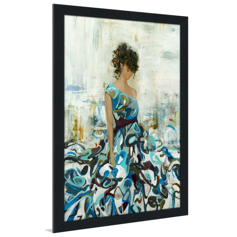 Beauté fluide - Peinture, Cadre espresso, H 27,5 po x l 21,5 po x P 0,75 po