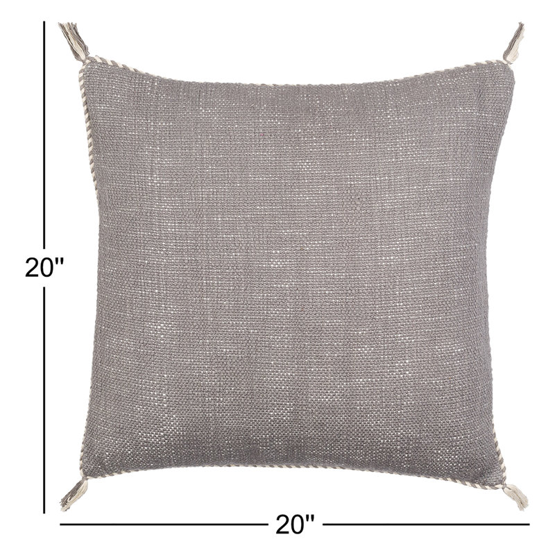 Housse de coussin Tenor, H 20 po x l 20 po, Crème / Noir