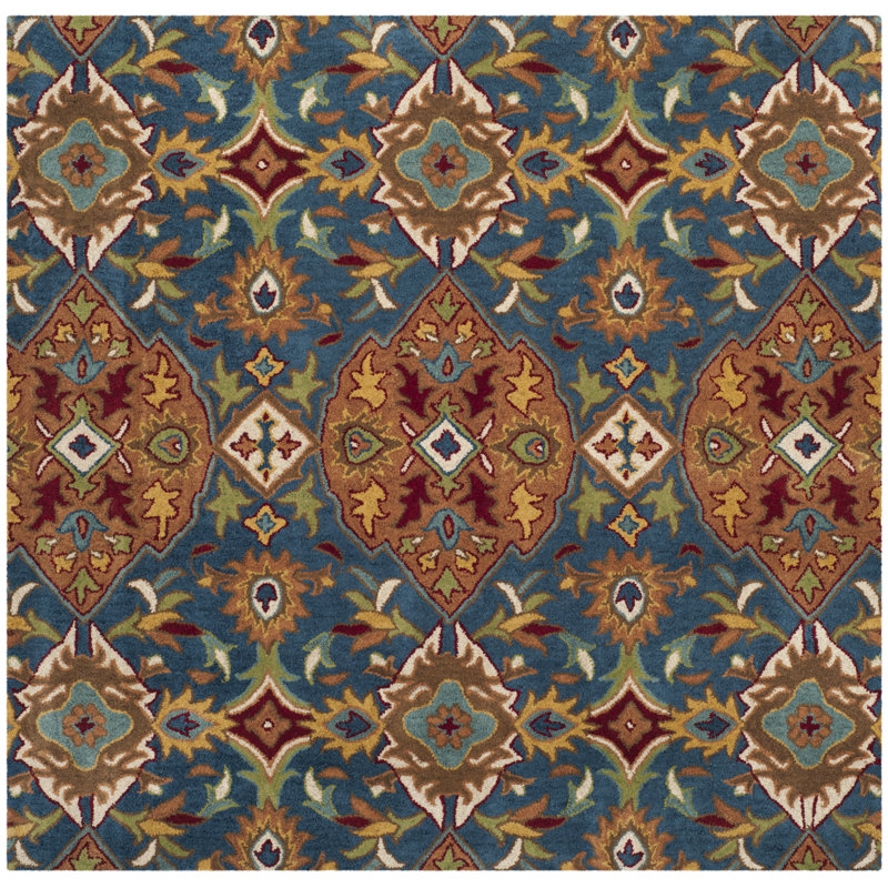 Cranmore Hand Tufted Wool Southwestern Rug, Square 8'