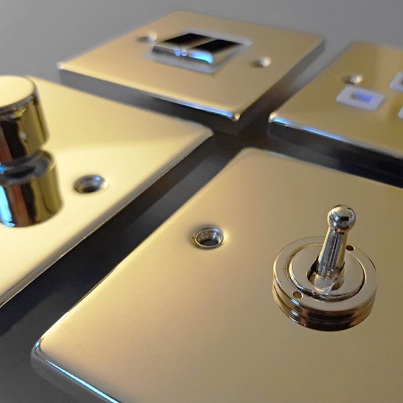 Polished Brass 13A Fused Ingot Connection Unit