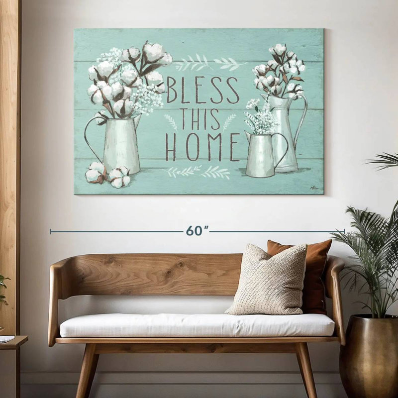 Blessed Mint Wall Sign, 34" H x 51" W
