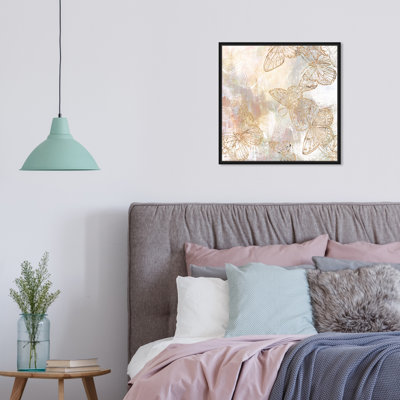 Animals Butterfly Garden Insects  Graphic Art on Canvas