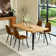 Shivani 5-Piece Modern Dining Set With Rectangular Wood Grain Table And 4 Upholstered Dining Chairs