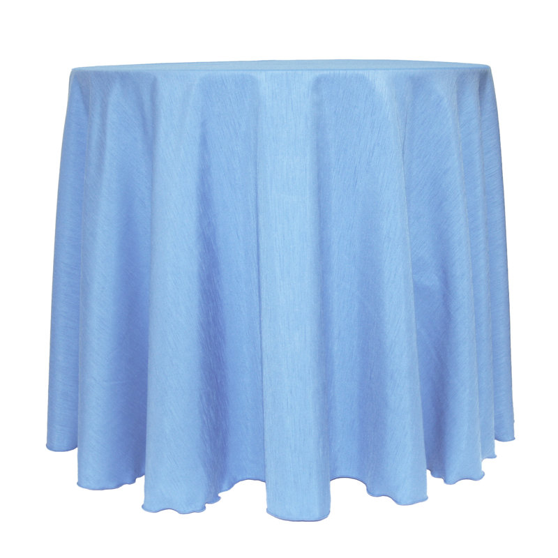 Solid Color Round Tablecloth, 120" x 120", Light Blue, 10 Pack
