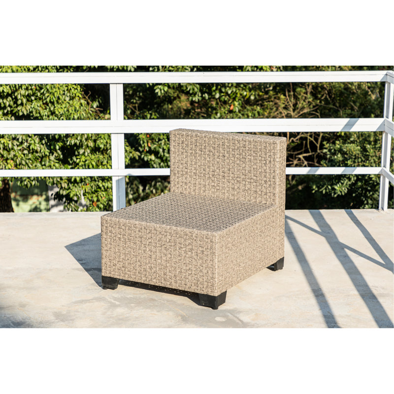 Patio modulaire d'extérieur - 5 avec coussins et table basse robuste