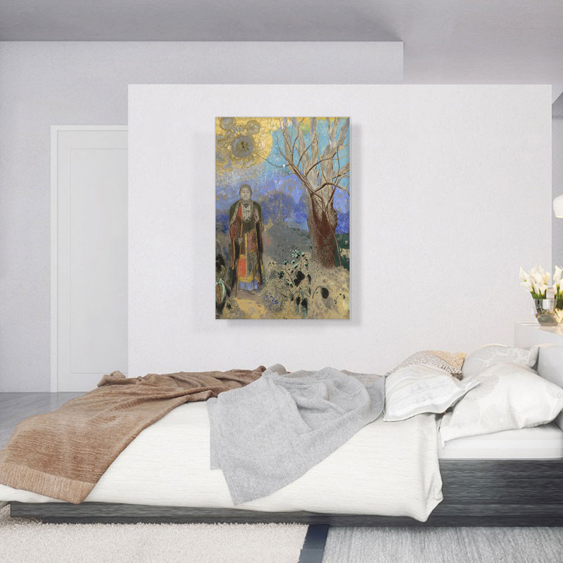 «Buddha 1889» par Odilon Redon, reproduction d'art sur toile tendue, H 40 po x l 26 po x P 1,5 po