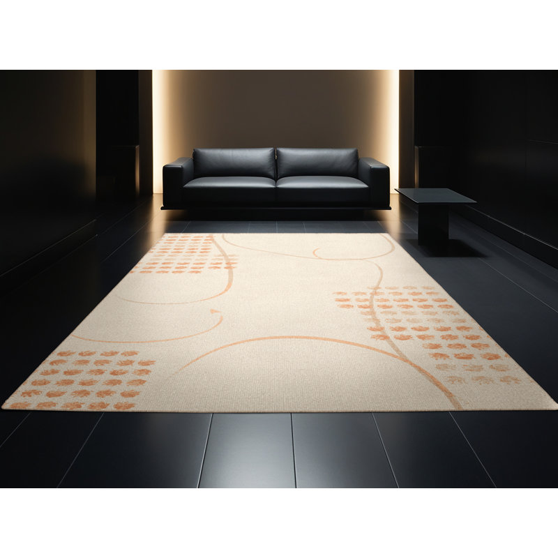 Soft Plush Eurydamas Thanksgiving Modern & Contemporary Abstract Area Rug in Beige – Beige Binding, 5x7