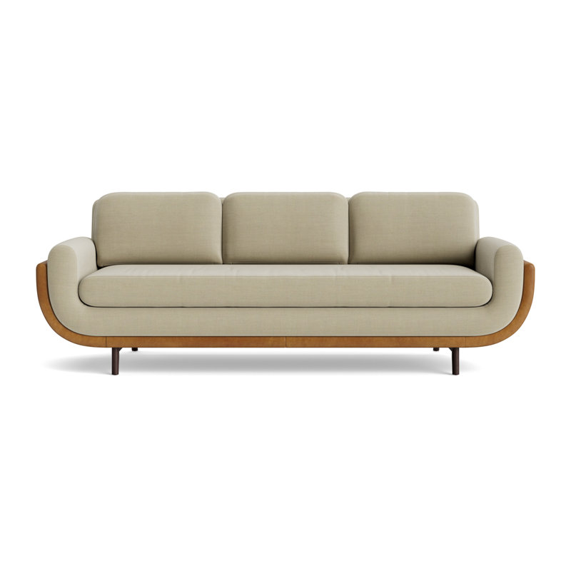 Regatta 100 Sofa, Performance Linen - Flax/Bedford - Saddle, Java