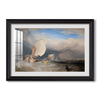 Fishing Boats with Hucksters Bargaining for Fish, 1837-1838-J.M.W. Turner-Custom Framed Canvas