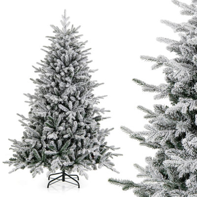 Frosted 7' Pre-Lit Pine Christmas Tree