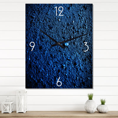 Abstrait euphorie bleu profond bonheur - peinture abstraite horloge murale