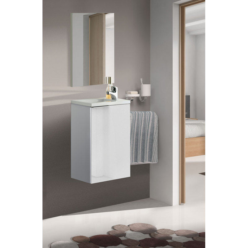 Divyansh 40cm Single Bathroom Vanity Base Only in White
