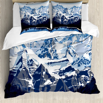 Ayanna Purple/White Microfibre Duvet Cover Set