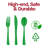 Green Disposable Plastic Party Cutlery Set - 600 Guests