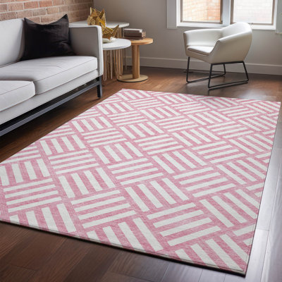 Premium Machine Washable Cerrito Pink Rug