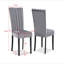 Ensemble de salle à manger contemporain 6 pièces Plateau de table rectangulaire Finition noire Chaises rembourrées Manche en bois massif Mobilier de cuisine en bois massif-1573713996