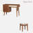 Bohemian Style Makeup Vanity Set With 4 Drawers, Charging Plug, Usb Port And Stool-1364140712
