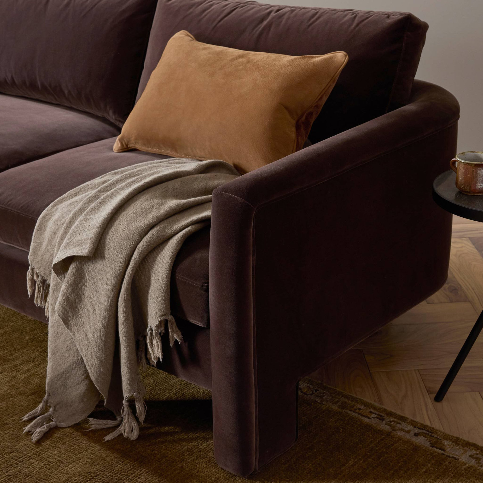 Ensley 96.5'' Upholstered Sofa, Surrey Cocoa, 33" W x 96.5" W x 39.75" D