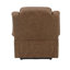 Fauteuil inclinable électrique en cuir brun avec fonction de levage, de chauffage et de massage