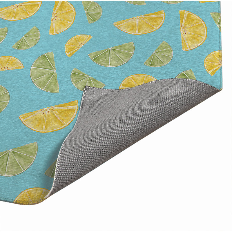 Tapis d'extérieur Summer Limes & Lemons, Rectangle 5 pi x 7 pi