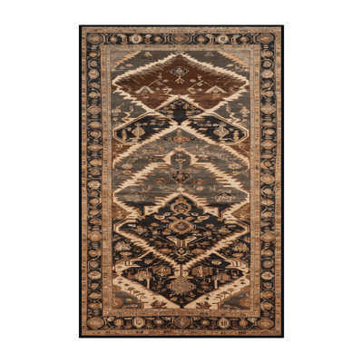 Machine Washable Persian Brown Area Rug