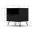 Table de chevet Mid-Century moderne en noir-807444238