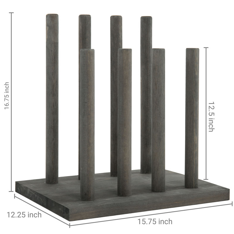 4 Pair Solid Wood Boot Storage