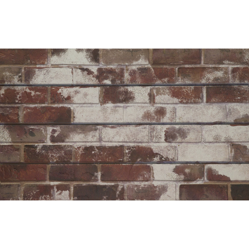 Mur de briques texturé Brick Old Paint (panneaux de H 24 po x L 48 po), Rouge