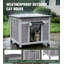 Petite maisonnette d'extérieur pour chat 23,6 po Bleskoski, abri en bois pour petits animaux, gris