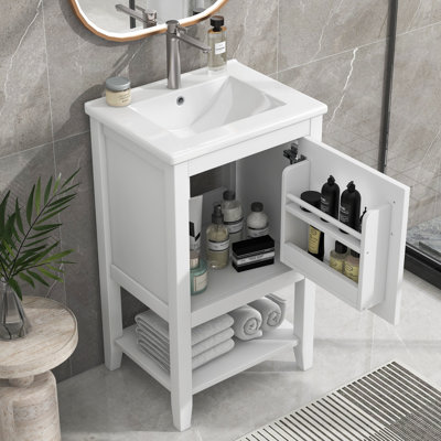Shevonda 20'' Single Bathroom Vanity with Ceramic Top