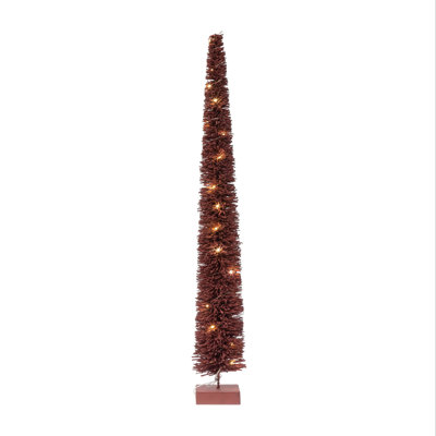 Rotin avec lumières DEL et base en bois