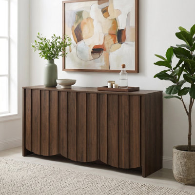 Winette 59.1'' W Manufactured Wood Sideboard with Scalloped Edges 