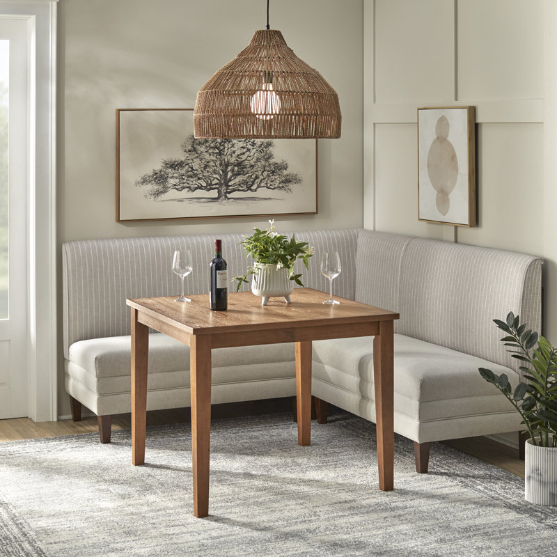Lebron Banquette Dining Set, Beige