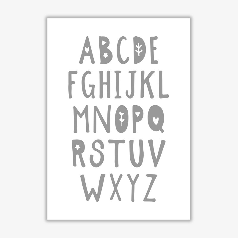 Alphabet - Painting, No Frame, 85 cm H x 60 cm W x 1 cm D