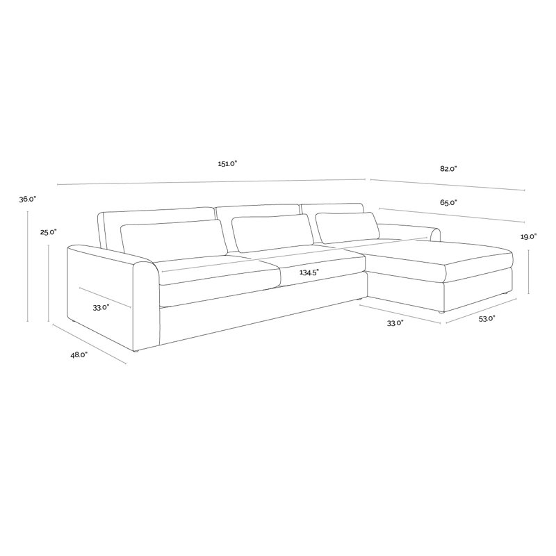 Merrick Sectional, Right Hand Facing