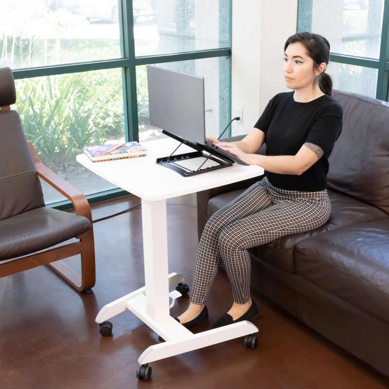 Mount-It! Height Adjustable Portable Laptop Stand and Riser for Desk, Black