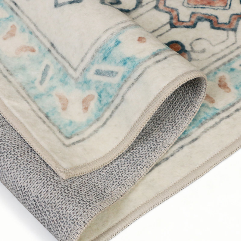 Tapis oriental performance Roehit, Rectangle 6 pi x 9 pi, Brun taupe clair