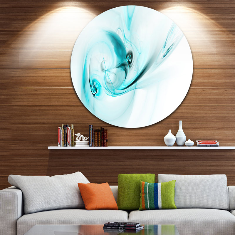 « color light light blue », impression sur métal, H 23 po x l 23 po x P 1 po