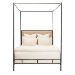 Oly Studio
Antique Bronze/Moonlight Velvet Marco Upholstered Canopy Bed