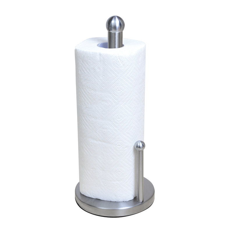 Iron No Mounting / Installation Required Paper Towel Holder, Stainless Steel