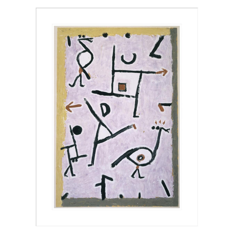 «Nach Rechts Nach Links» par Paul Klee, impression giclée sur cadre, 29,5 po H x 22,37 po L