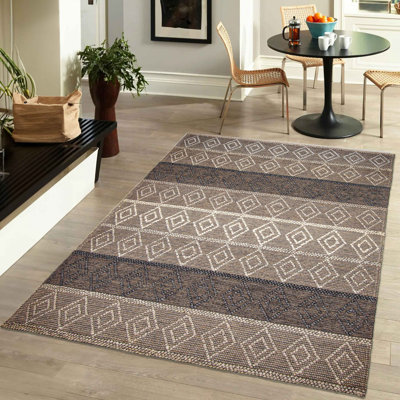 Tapis kaki en laine New Age Deumy