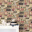 Nostalgie Enamel Signs 33'L x 21" W Wallpaper Roll-50196929